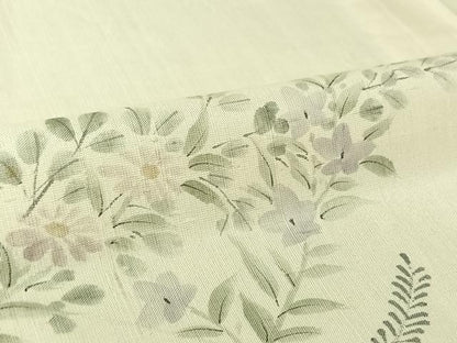 平和屋着物▽染織の名門　しょうざん  生紬　訪問着　単衣　秋草花文　大丸扱い　たとう紙付き　正絹　逸品　AABL0298jh
