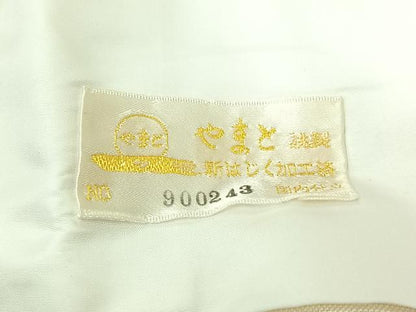 平和屋着物▽十日町 名門青柳謹製　訪問着　単衣　蔦草文　やまと金ラベル　正絹　逸品　AABL0299jh
