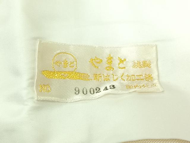 平和屋着物▽十日町 名門青柳謹製　訪問着　単衣　蔦草文　やまと金ラベル　正絹　逸品　AABL0299jh