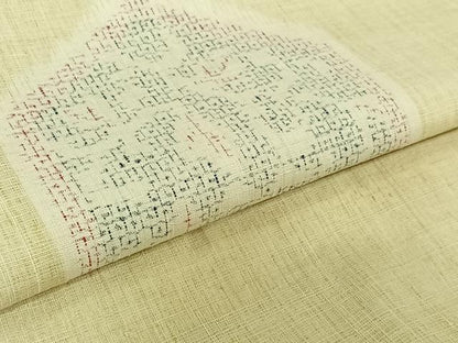 平和屋着物▽結城紬　単衣　80亀甲　亀甲花文　証紙付き　正絹　逸品　AABL0301jh
