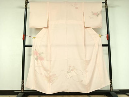 平和屋着物▽訪問着　無双　紗袷　紗×絽　草花文　正絹　逸品　AABL0303jh