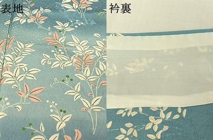 平和屋着物▽訪問着　単衣　南天文　正絹　逸品　AABL0312jh