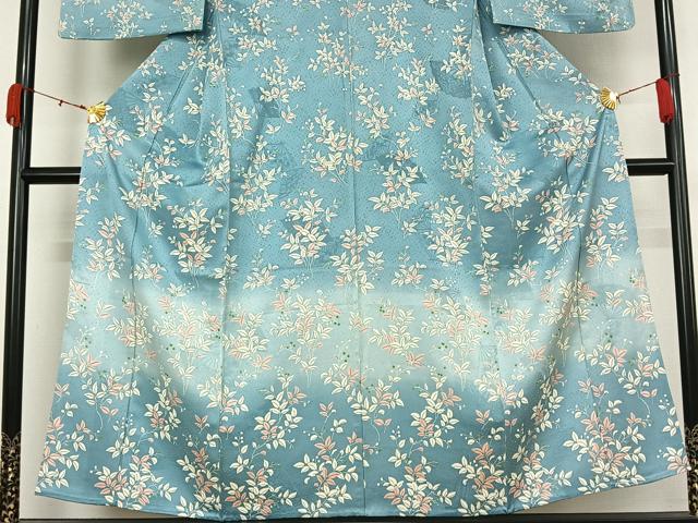 平和屋着物▽訪問着　単衣　南天文　正絹　逸品　AABL0312jh