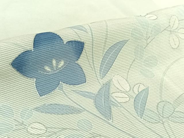 平和屋着物▽道行コート　スリーシーズン　春夏秋　塵除け　絽袷　絽×絽　花籬文　銀彩　正絹　逸品　AABL0313jh