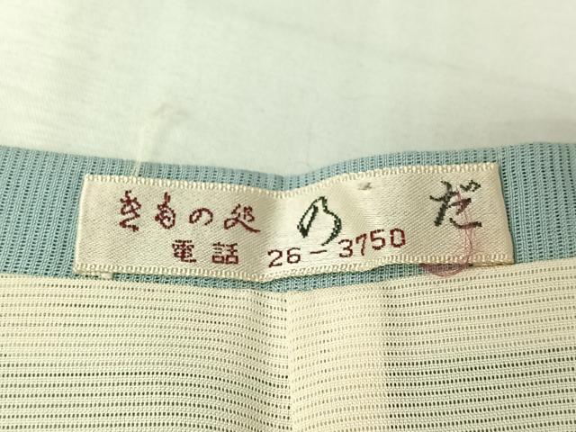 平和屋着物▽道行コート　スリーシーズン　春夏秋　塵除け　絽袷　絽×絽　花籬文　銀彩　正絹　逸品　AABL0313jh