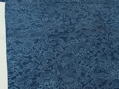 平和屋着物▽上質な小紋　単衣　流水花文　正絹　逸品　AABL0315jh
