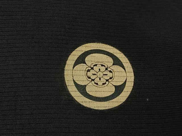 平和屋着物＊夏物　男性　色紋付　留紺色　正絹　逸品　AABL0317jh