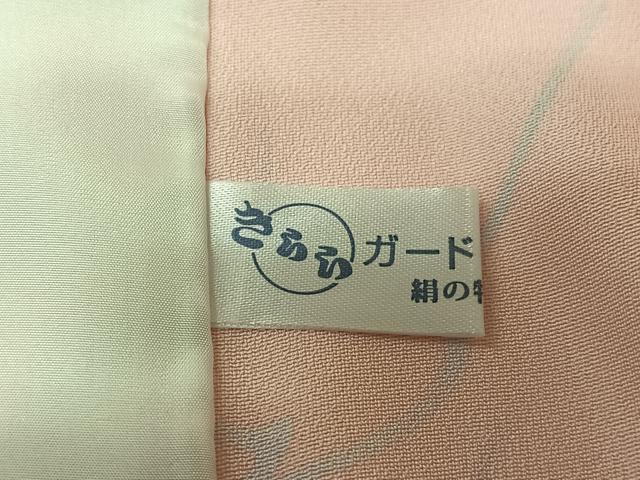 平和屋着物▽上質な小紋　単衣　花蝶文　正絹　逸品　AABL0318jh
