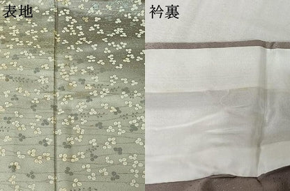 平和屋着物▽訪問着　単衣　萩文　暈し染め　銀彩　正絹　逸品　AABL0320jh