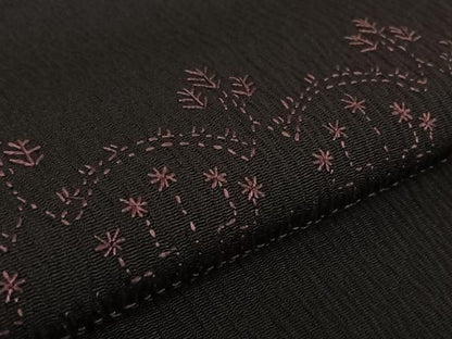 平和屋着物▽訪問着　単衣　総刺繍　横段花文　正絹　逸品　AABL0324jh