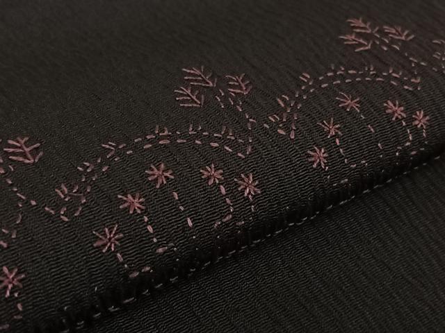 平和屋着物▽訪問着　単衣　総刺繍　横段花文　正絹　逸品　AABL0324jh