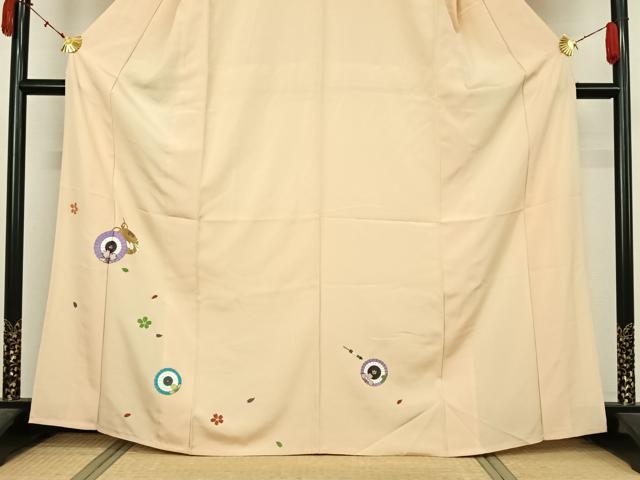 平和屋着物▽訪問着　単衣　番傘　正絹　逸品　AABL0327jh