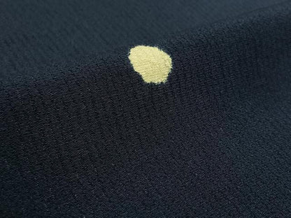 平和屋着物▽上質な小紋　単衣　絞り　丸文　正絹　逸品　AABL0328jh