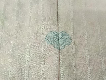 平和屋着物▽お召　単衣　縞　正絹　逸品　AABL0330jh