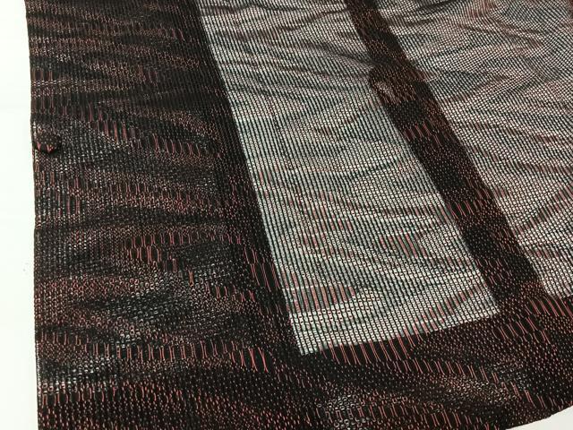 平和屋着物▽道行コート　スリーシーズン　春夏秋　塵除け　霞文　黒地　正絹　逸品　AABL0338jh
