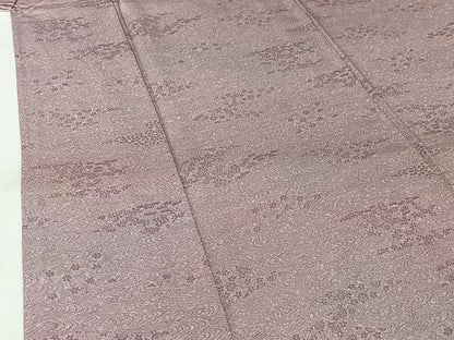 平和屋着物▽上質な小紋　単衣　流水花文　暈し染め　正絹　逸品　AABL0345jh
