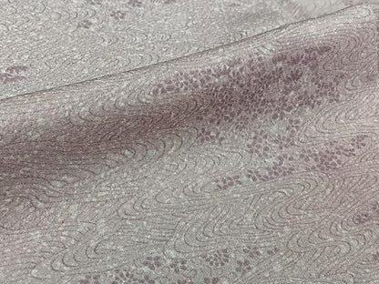 平和屋着物▽上質な小紋　単衣　流水花文　暈し染め　正絹　逸品　AABL0345jh