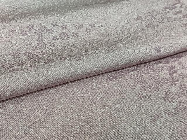 平和屋着物▽上質な小紋　単衣　流水花文　暈し染め　正絹　逸品　AABL0345jh