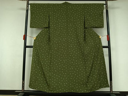 平和屋着物▽上質な小紋　単衣　宝尽くし吉祥文　正絹　逸品　AABL0346jh