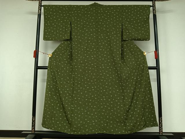 平和屋着物▽上質な小紋　単衣　宝尽くし吉祥文　正絹　逸品　AABL0346jh