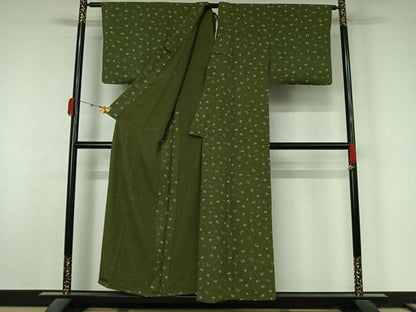 平和屋着物▽上質な小紋　単衣　宝尽くし吉祥文　正絹　逸品　AABL0346jh