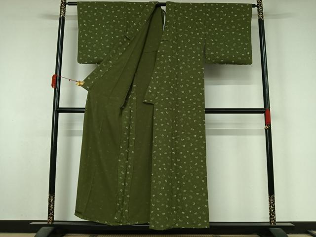 平和屋着物▽上質な小紋　単衣　宝尽くし吉祥文　正絹　逸品　AABL0346jh