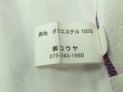 平和屋着物▽小紋　単衣　舞桜間道　洗える着物　AABL0352jh