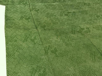 平和屋着物▽江戸小紋　単衣　寄せ小紋柄　正絹　逸品　AABL0366jh