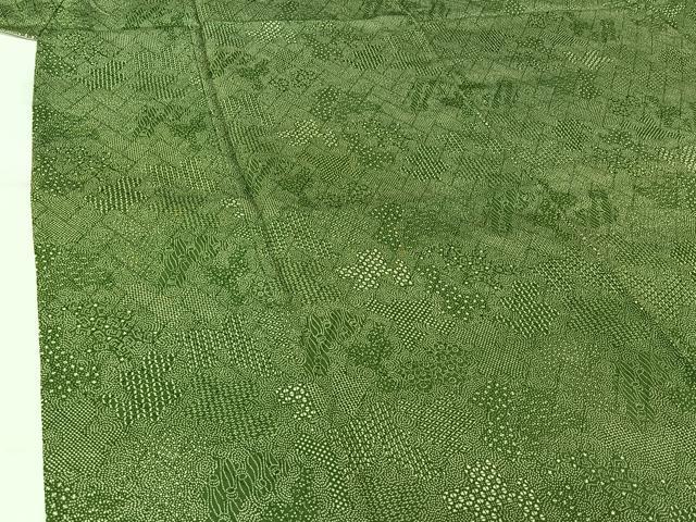 平和屋着物▽江戸小紋　単衣　寄せ小紋柄　正絹　逸品　AABL0366jh
