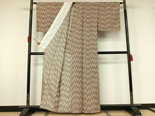平和屋着物▽小紋　単衣　横段文　AABL0375jh