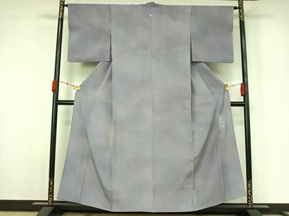 平和屋着物▽染色作家　斉藤三才　小紋　単衣　霞文　暈し染め　正絹　逸品　AABL0385jh