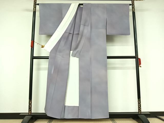 平和屋着物▽染色作家　斉藤三才　小紋　単衣　霞文　暈し染め　正絹　逸品　AABL0385jh