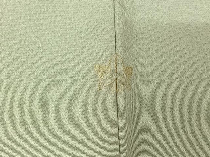 平和屋着物▽訪問着　単衣　竹屋町刺繍　草花文　金彩　正絹　逸品　AABL0388jh
