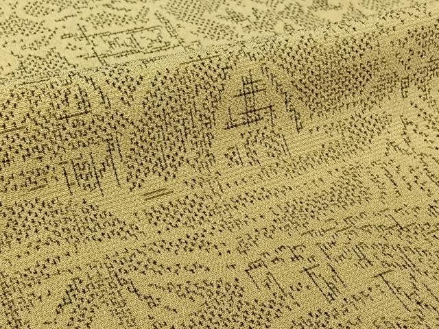 平和屋着物▽本塩沢　単衣　風景文　正絹　逸品　AABL0402jh