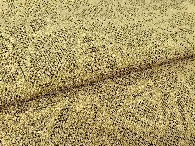 平和屋着物▽本塩沢　単衣　風景文　正絹　逸品　AABL0402jh