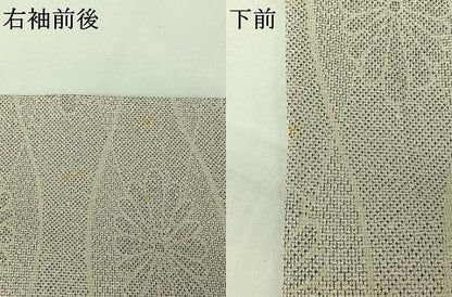 平和屋着物▽お召　単衣　立涌花文　正絹　逸品　AABL0407jh