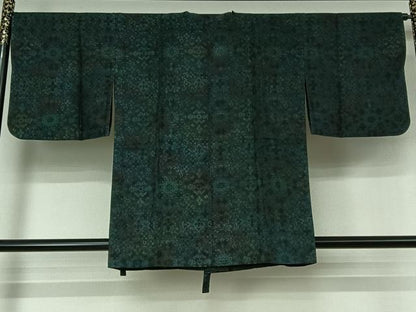 平和屋着物▽道行コート　スリーシーズン　春夏秋　塵除け　正倉院花文　正絹　逸品　AABL0408jh