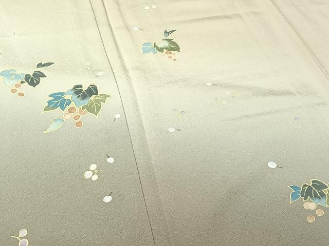 平和屋着物▽訪問着　単衣　南天文　暈し染め　正絹　逸品　AABL0411jh