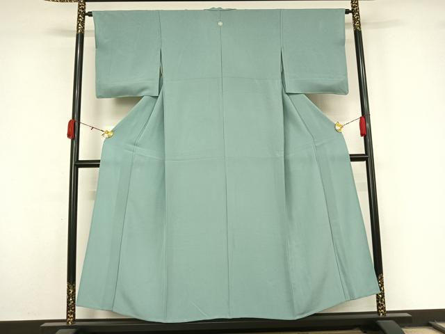 平和屋着物▽上質な色無地　単衣　瓶覗色　正絹　逸品　AABL0413jh