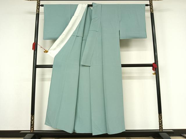 平和屋着物▽上質な色無地　単衣　瓶覗色　正絹　逸品　AABL0413jh