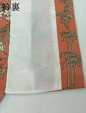 平和屋着物▽小紋　単衣　草花文　洗える着物　未使用　AABL0420jh