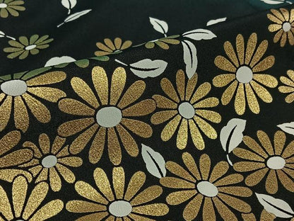 平和屋着物▽訪問着　単衣　草花文　暈し染め　金彩　洗える着物　AABL0421jh