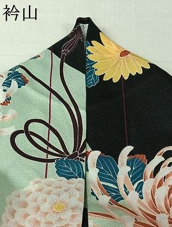 平和屋着物▽小紋　単衣　草花文　洗える着物　AABL0424jh