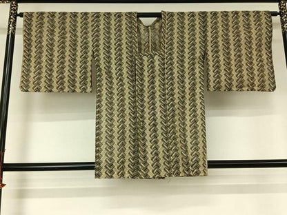 平和屋着物▽道行コート　スリーシーズン　春夏秋　塵除け　幾何学文様　洗える着物　AABL0432jh