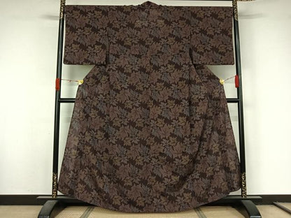 平和屋着物▽小紋　単衣　舞葉文　AABL0439jh