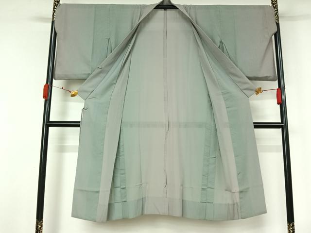 平和屋着物▽道中着　スリーシーズン　春夏秋　塵除け　霞文　暈し染め　ロング丈　正絹　逸品　AABL0446jh