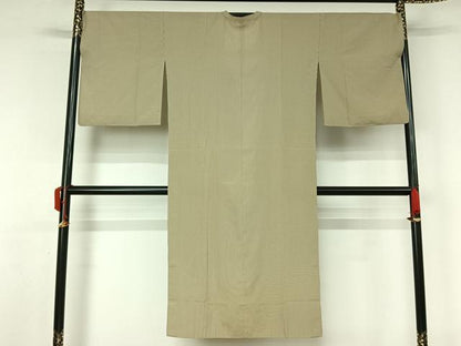 平和屋着物▽道行コート　スリーシーズン　春夏秋　塵除け　縞　ロング丈　正絹　逸品　AABL0450jh