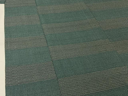 平和屋着物▽お召　単衣　横段文　正絹　逸品　AABL0459jh