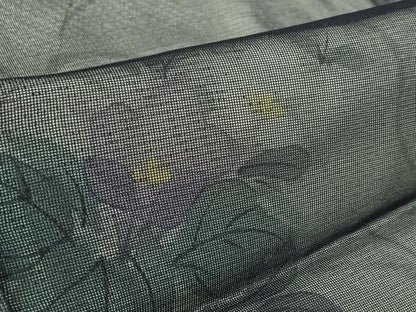 平和屋着物▽訪問着　無双　紗袷　紗×絽　手描き　草花文　金彩　仮絵羽　正絹　逸品　未使用　AABL0473jh