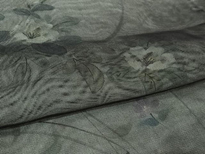 平和屋着物▽訪問着　無双　紗袷　紗×紗　手描き　草花文　仮絵羽　正絹　逸品　未使用　AABL0474jh